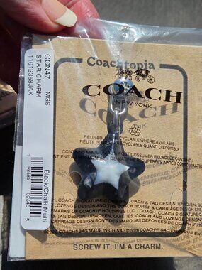 Coach Coachtopia Star Bag Charm Coachtopia Drawstring Dust Bag included CCN47